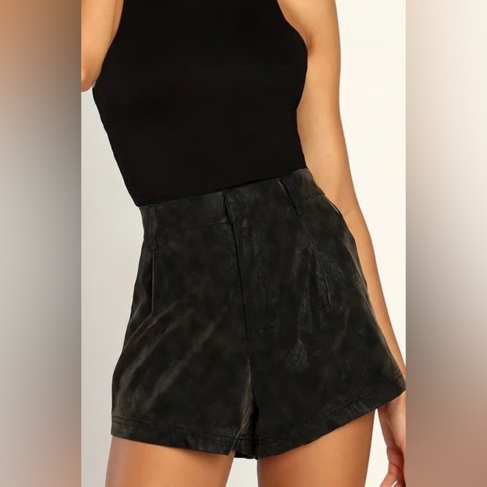Free People Roma Vegan Suede High Waist Shorts - Picture 2 of 6